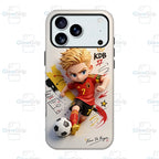 Cute 3D Cartoon Football Superstar Phone Case,Football Superstar   designer   Case, Soccer Player Graffiti Protective Phone CoverFor iPhone11 12 13 14 15 16 17 pro max and Samsung S21-S26 .Perfect for Her/Him Phone Caseslovely stylish gift designer