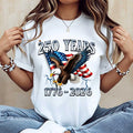 Memorial Day T-shirt American Eagle Independence Day 250 Years 1776 2026 T-Shirt White Patriotic Flag And Bird Design For Celebrations And National Events
