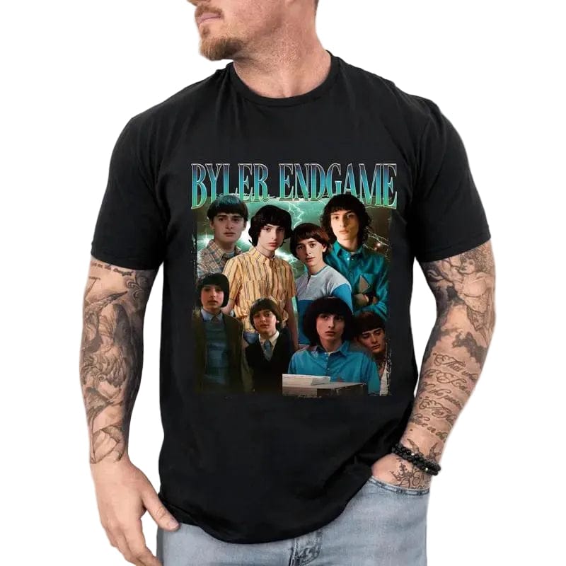 Byler Endgame T Shirt, Stranger Graphic Funny Lover Things Shirt, Movie Tee, gift for fan, for men and Women