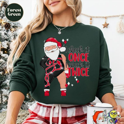 Santa I Check It Once O Check It Twice Era Inspired Unisex T-shirt Sweatshirt Hoodie