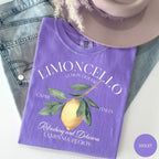 Comfort colors Limoncello Tee, Refreshing Lemon Graphic T-Shirt, Italian Summer Shirt, Citrus Fruit Design Tee, Amalfi Coast Vacation Aesthetic Unisex Top