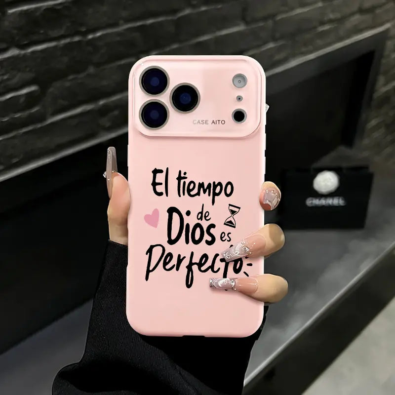 "El Tiempo de Dios es Perfecto" iPhone Case - Bible Inspired Shockproof Cover