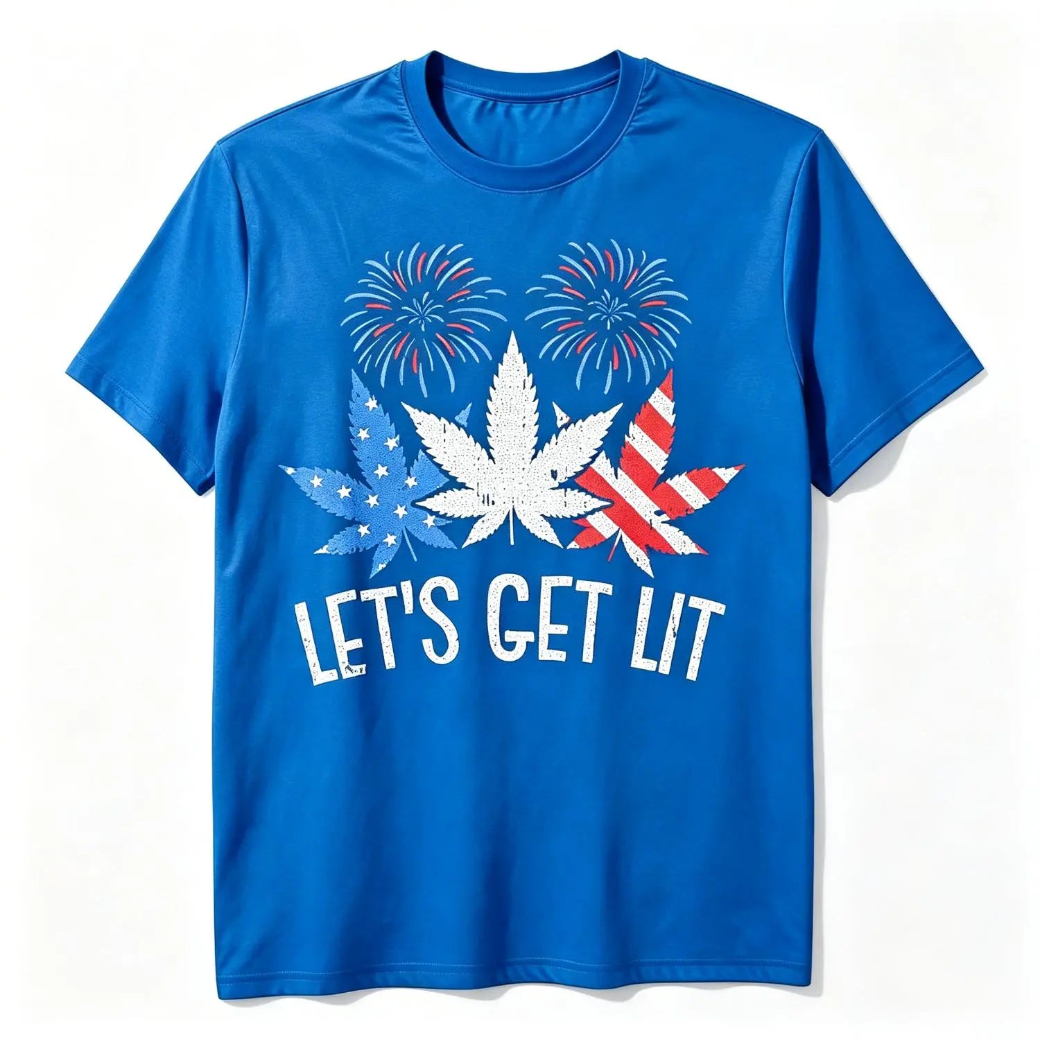 Let's Get Lit Tee – Funny USA Weed Leaf Shirt That Steals the Show This 4th of July