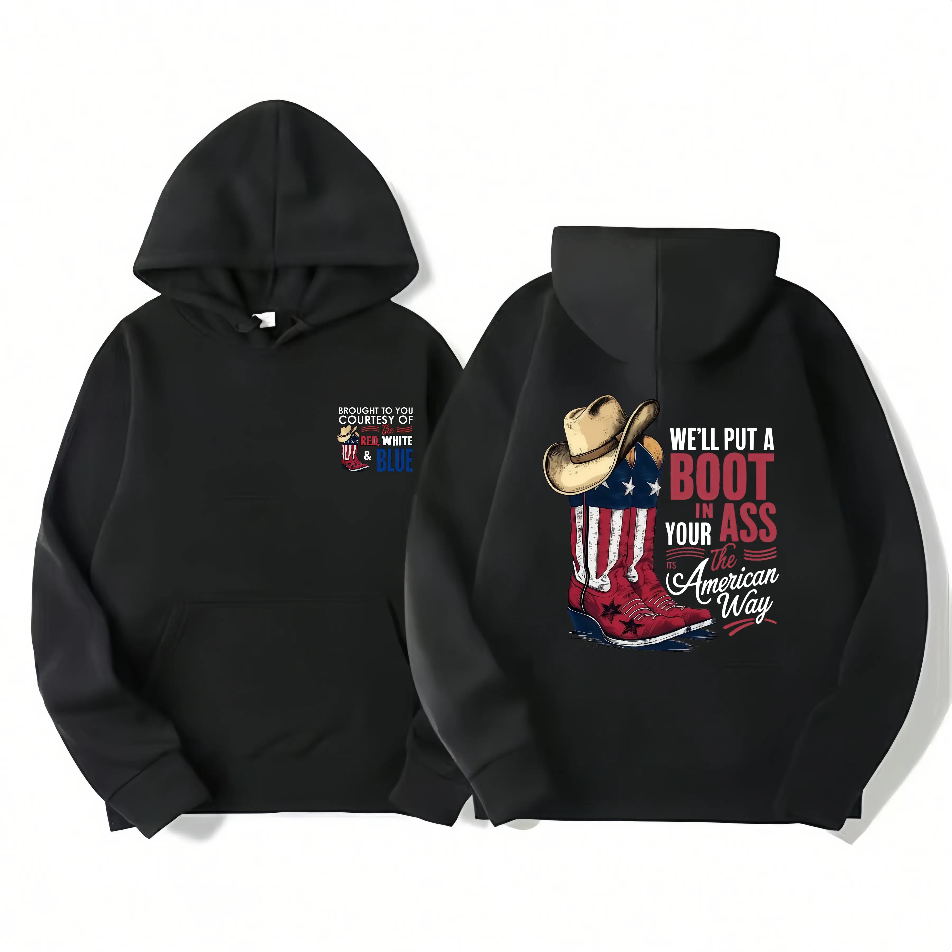 TShirt, Courtesy of the Red, White and Blue In 4th of July Sweatshirt Hoodie