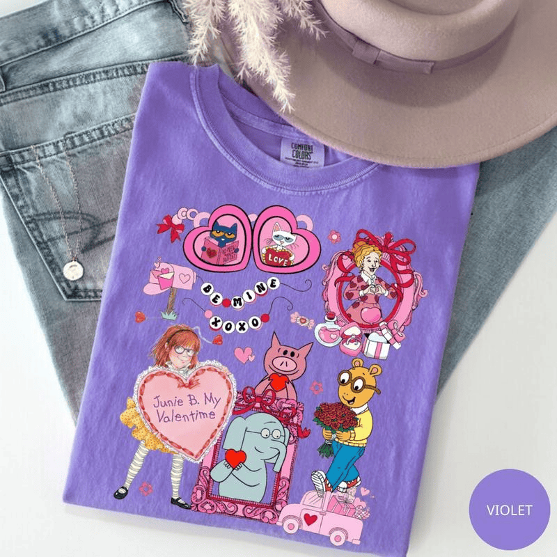 Comfort Colors Coquette Bow Children's Book Valentine Shirt/Sweatshirt/Hoodie