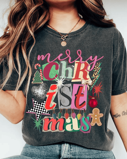 Preppy Girl Collage Y2K Shirt, Comfort Colors Shirt, Retro Coquette Positivity Tee, Trendy, Ransom Letter Typography, Christian Faith Tshirt