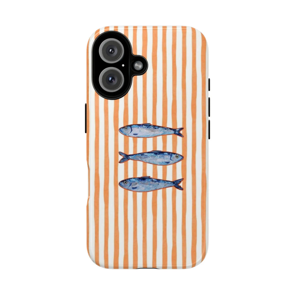 Mediterranean Sardine Aesthetic Striped Phone Cover