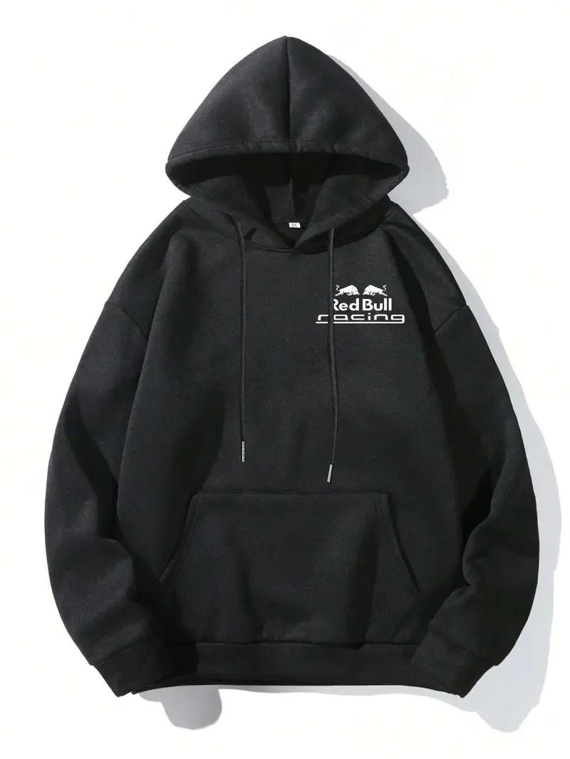 Black White Racing Unisex 2 Sides Hoodie