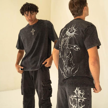 Brandless JJBA Jesus Acid Wash Pump Cover