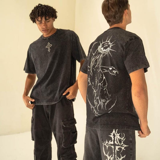 Brandless JJBA Jesus Acid Wash Pump Cover