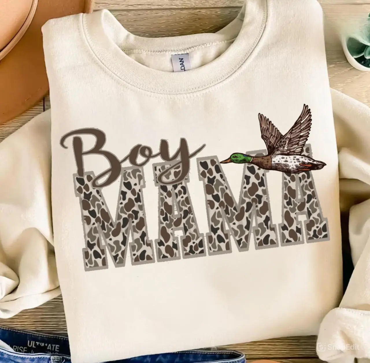 Camo Boy Mama Sweatshirt T-Shirt, Boy Mama Duck Hunting Shirt, Duck Camo Shirt, Camo Mama Hoodie, Old School Camo Shirt, Hunting Season Gift For Her