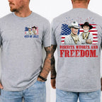Lonesome Dove Western Movie T-Shirt - Funny 4th of July Independence Day Graphic Tee，MADE IN USA