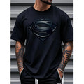 Justice League Men's Plus Size T-Shirt | Man of Steel Graphic Crew Neck Short Sleeve Casual Tee S-4XL