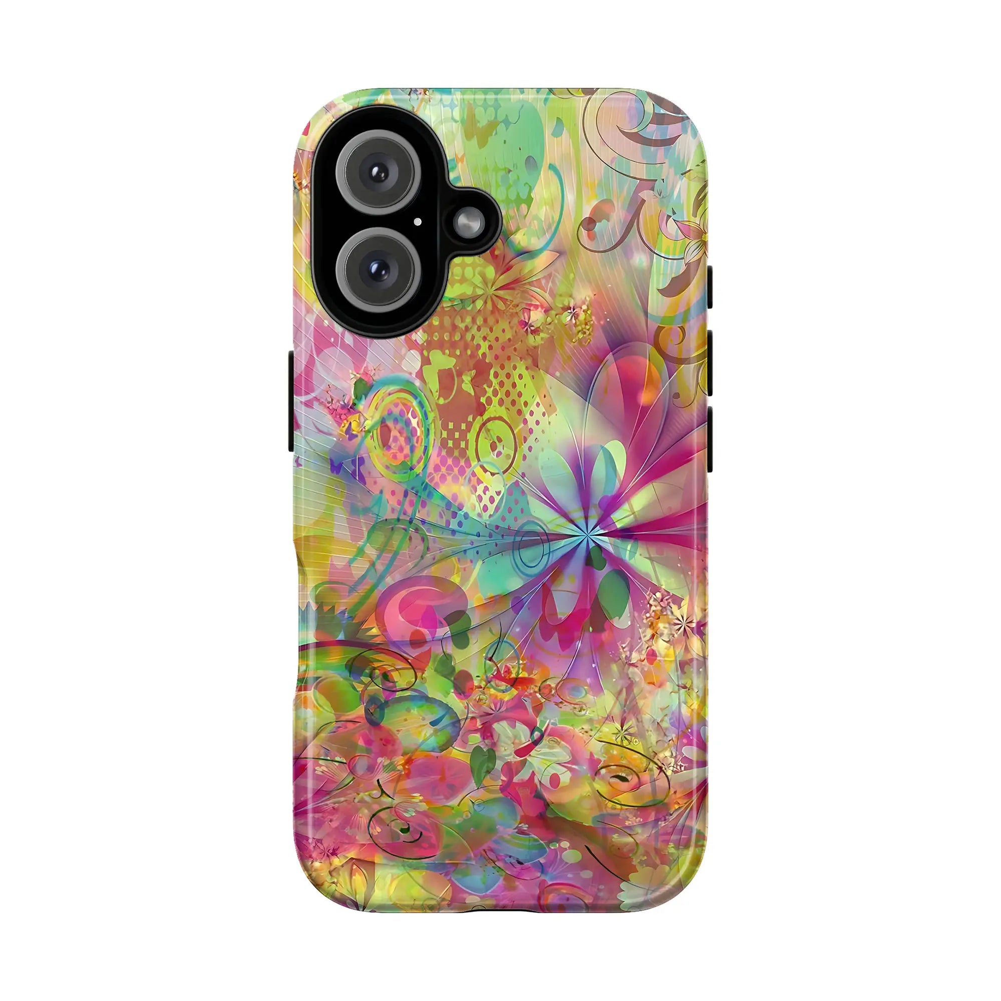 Vintage Floral Art Phone Case Colorful Flower Pattern Protective Cover for iPhone Samsung Men Women Gift