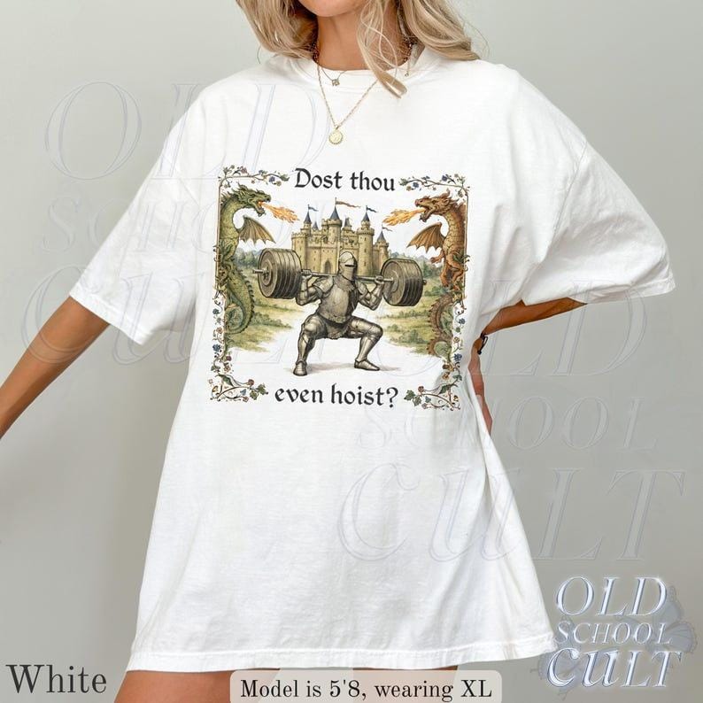 Comfort Colors Dost Thou Even Hoist Medieval Gym Retro T-Shirt