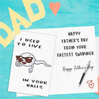 Cute First Fathers Day/ Parents day Card for New Dad, Two-sided 1st Fathers Day Gift from Baby Girl Boy, I Used to Live in Your Balls # Parents Day card