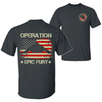 US Air Force B-2 Spirit Patriotic 2-Sided Cotton T-Shirt