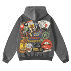 Retro Treaty Oak Revival Western Hoodie 100% Pure Cotton Thick Durable Loose Fit Vintage Bar Cowboy Graphic Rock Music Lover Hoodie for Spring Autumn