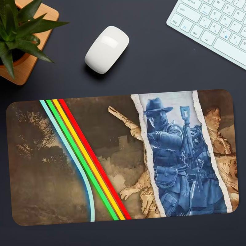 Arc Raiders Gaming-Schreibtischunterlage, Mauspad im Helm-Design, rutschfestes, verdicktes, großes Mauspad mit festem Rand, ideal zum Schreiben, für Büro, Studenten und Gaming