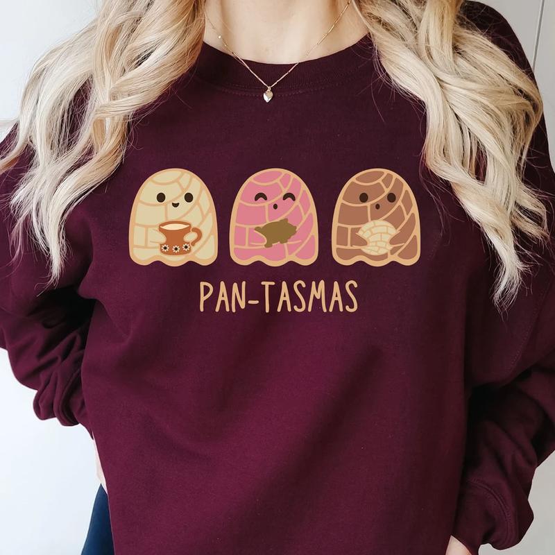 Pantasmas Ghost Sweatshirt, Cute Ghost Conchas Shirt, Funny Spooky Conchas Crewneck Sweatshirt