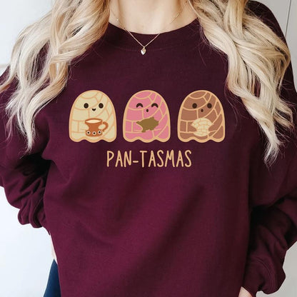 Pantasmas Ghost Sweatshirt, Cute Ghost Conchas Shirt, Funny Spooky Conchas Crewneck Sweatshirt