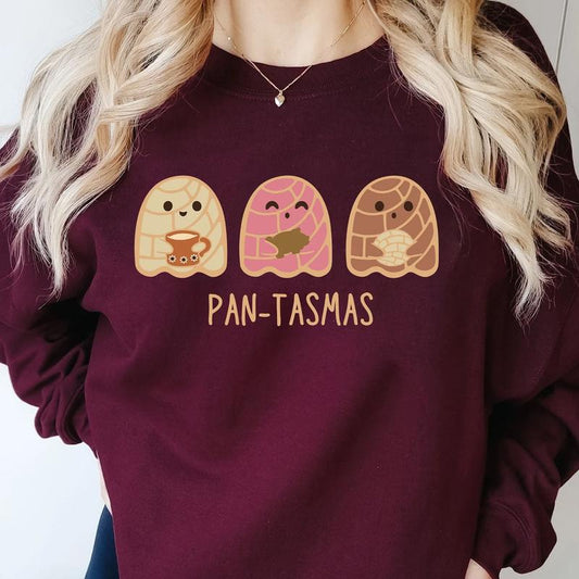 Pantasmas Ghost Sweatshirt, Cute Ghost Conchas Shirt, Funny Spooky Conchas Crewneck Sweatshirt