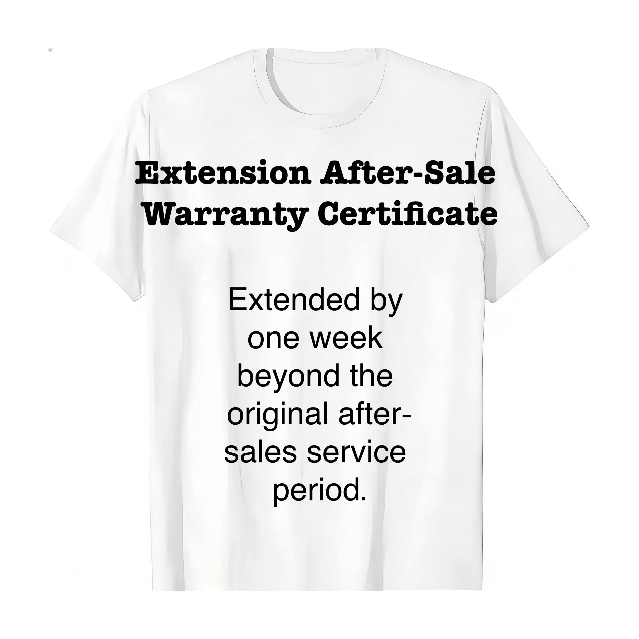 Trendy T-Shirt After-Sale Warranty Certificate PLK0100