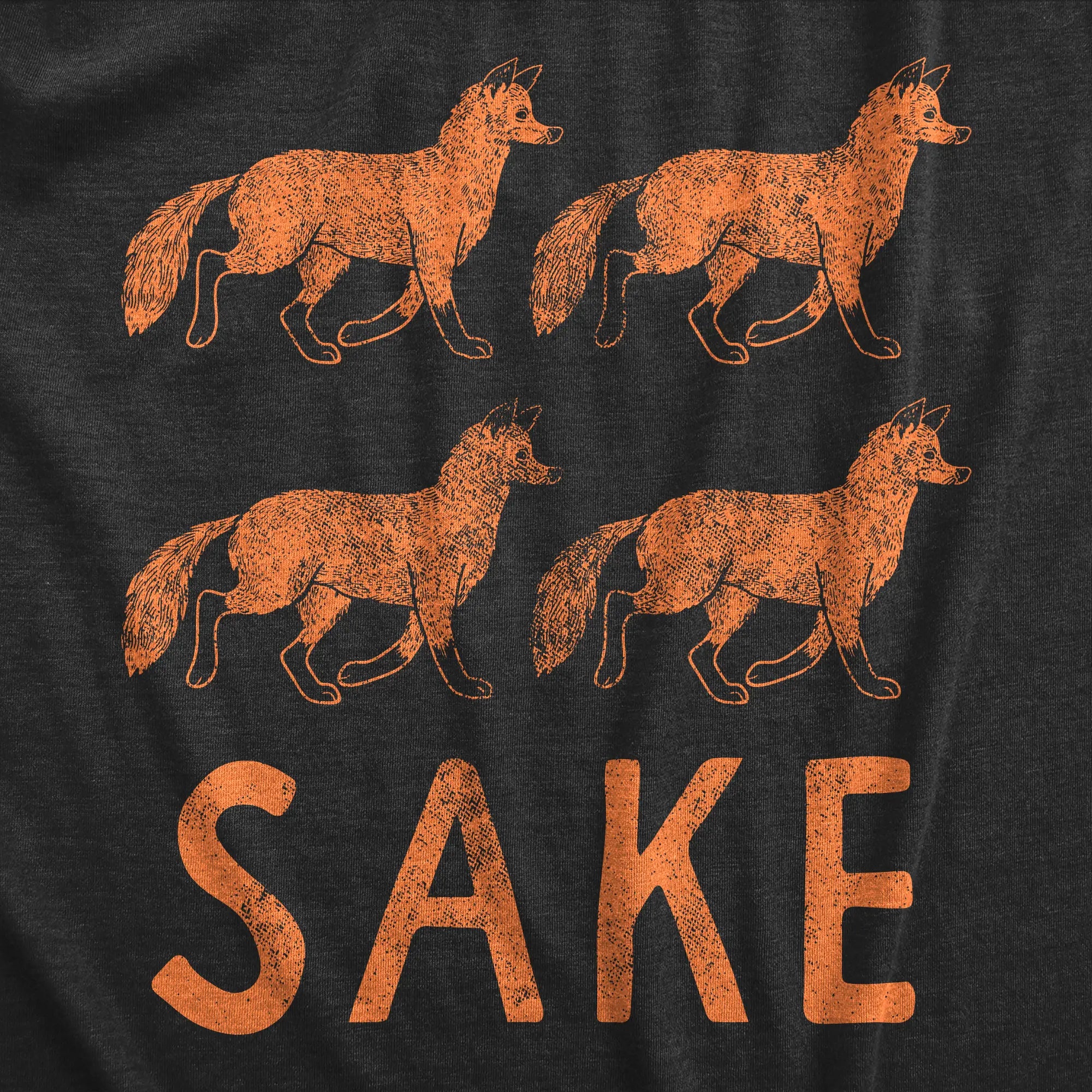 Womens  Four Fox Sake T Shirt Funny Sarcastic Play On Words Text Graphic Novelty Tee for Ladies Funny Womens T Shirts Cute Vintage Fashion Casual Ladies T-Shirt Gift Animal Tops for Women Funny Sarcastic Top Black