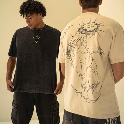 Brandless JJBA Jesus Acid Wash Pump Cover