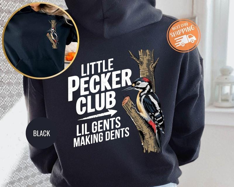 Little Pecker Club Hoody, Lil Gents Making Dents Sweatshirt, Offensive Men Sweatshirt, Funny Quote Hoody, Funny Men Gift, Rude Humor Hoody