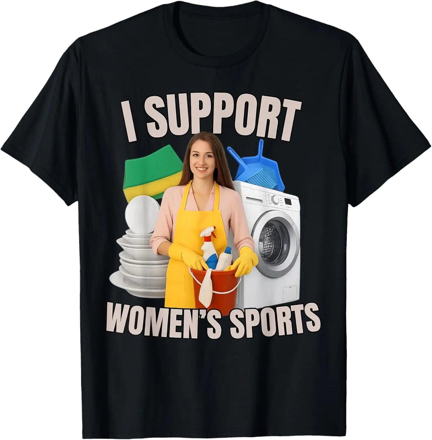 100% CottonI Support Women's Sports Unwearable Aduld Humor Bootleg T-Shirt