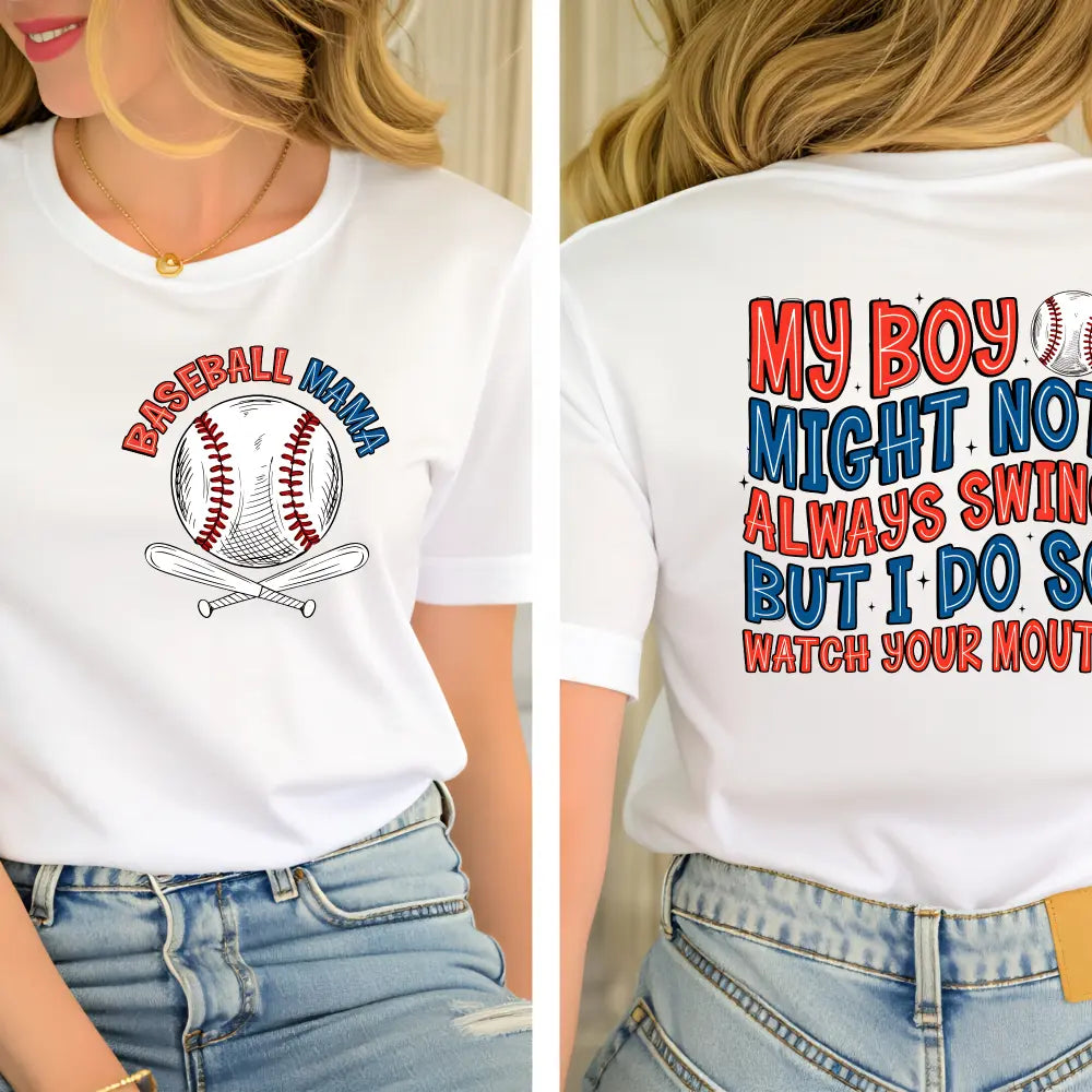 Baseball Mama Shirt, My Boy Might Not Always Swing, Baseball Mom Gift, Sports Mom Shirt, Funny Baseball Sayings, Mom Gifts