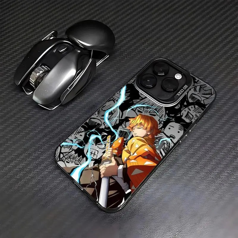Anime Demon Slayer Tanjiro Protective Phone Case, Matte Back Casing Accessories For iPhone 17,16,15,14,13,12,11 Pro Max Plus,X,XR,XS Max (QXD083M73512)