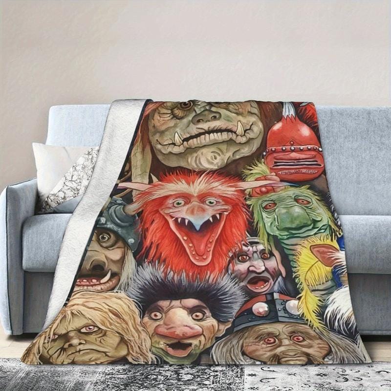 Labyrinth Movie Blanket Flannel Jareth Goblin King Design Ultra Soft All Season Throw Gift For Fans Couch Bed Office Travel Fantasy Decor