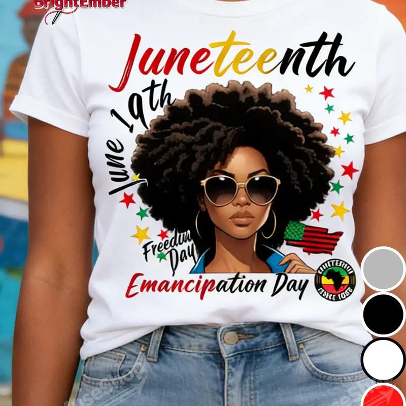 Juneteenth T-Shirt. Day of Freedom. African Inspired Design. Black History Month Tee, Men'S 100% Crew Neck Shirts, Classic Fit for Daily Use; Available in Various Sizes To Accommodate Most Body Shapes