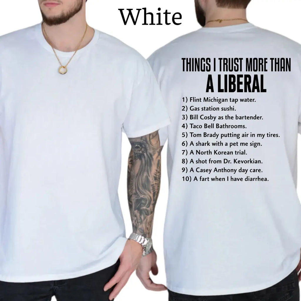 Funny Political Graphic Tee Patriot Conservative Casual Short Sleeve T-shirt Men Gift