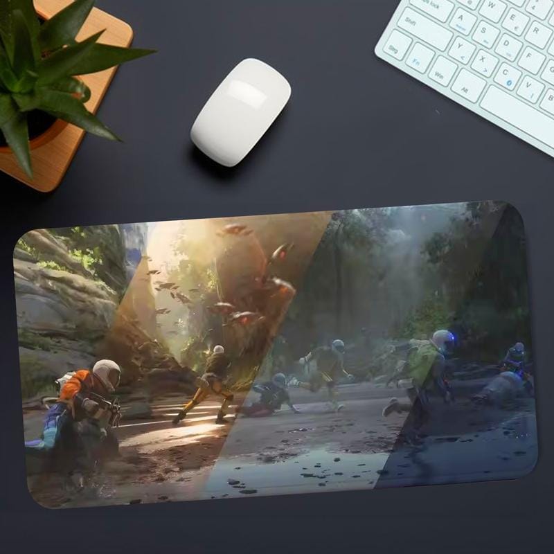Arc Raiders Gaming-Schreibtischunterlage, Mauspad im Helm-Design, rutschfestes, verdicktes, großes Mauspad mit festem Rand, ideal zum Schreiben, für Büro, Studenten und Gaming