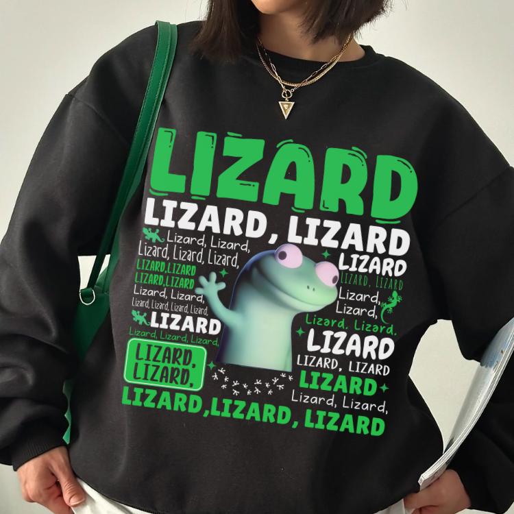Lizard Lizard Lizard Shirt, Meme Tee, Funny Weirdcore Y2K Aesthetic Gift Sweatshirt Hoodie