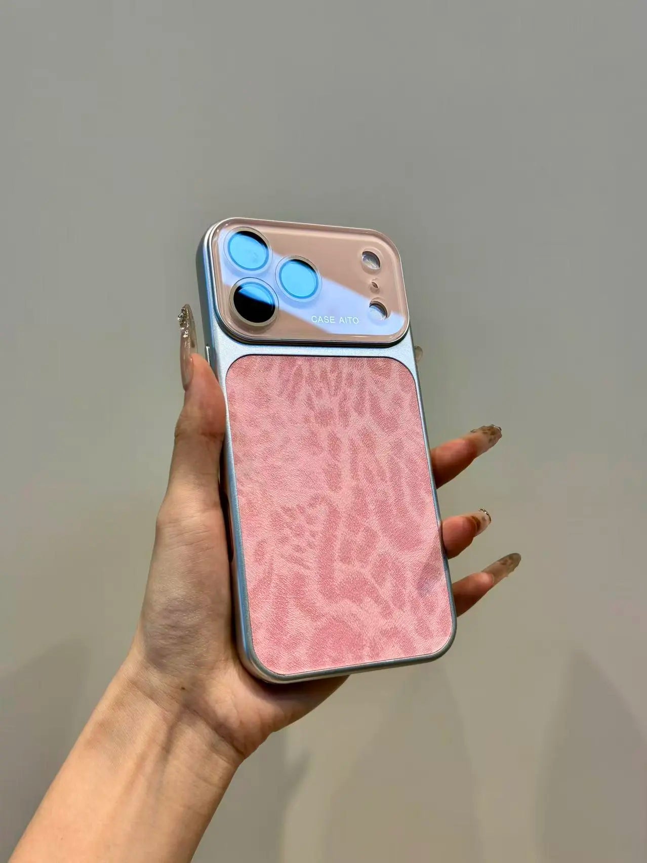 Luxury Leopard Faux Suede Case for iPhone 14-17 | Large Viewfinder & Lens Protection