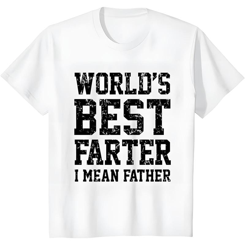 World Best Farter I Mean Father Shirt Gifts for dad  Funny t-Shirt for Men, Shortsleeve, Seamless