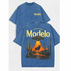 Vintage Cerveza Modelo UFO Abduction Tee | Retro Desert Graphic T-shirt
