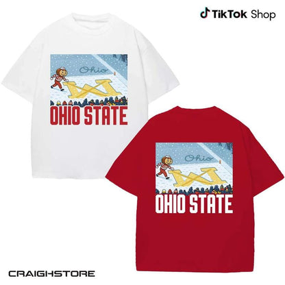 Ohio vs Michigan Rivalry Shirt, Script Ohio on Big M Tshirt Buckeye Fan Erase The M Tee, 2025 OSU Fan Gift