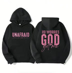 Uplifting and Spiritual Tee: "Unafraid" and "No Worries" Statements for a Confident Faith - filled Look