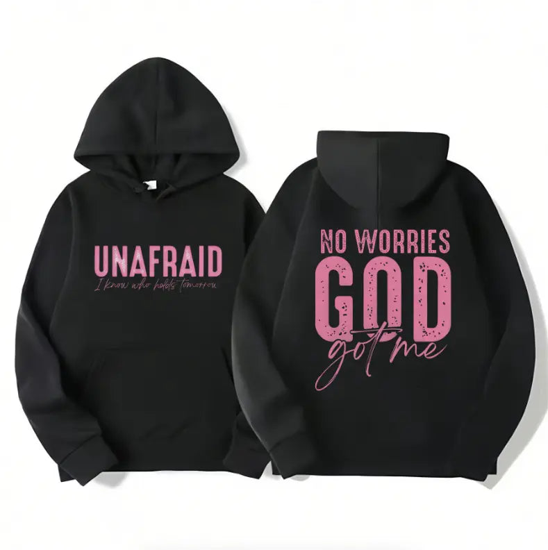 Uplifting and Spiritual Tee: "Unafraid" and "No Worries" Statements for a Confident Faith - filled Look