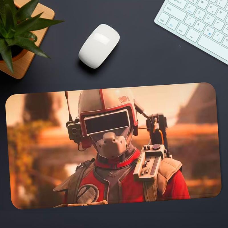 Arc Raiders Gaming-Schreibtischunterlage, Mauspad im Helm-Design, rutschfestes, verdicktes, großes Mauspad mit festem Rand, ideal zum Schreiben, für Büro, Studenten und Gaming