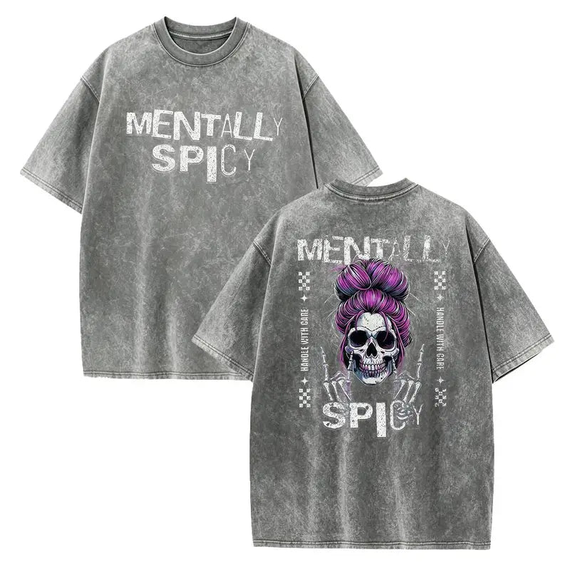 Fiery Soul" Skull — Satirical Dark Humor T-Shirt