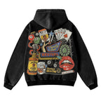 Retro Treaty Oak Revival Western Hoodie 100% Pure Cotton Thick Durable Loose Fit Vintage Bar Cowboy Graphic Rock Music Lover Hoodie for Spring Autumn