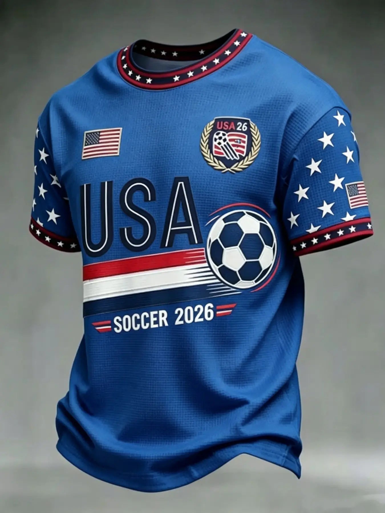 USA 2026 Soccer Fan Jersey - Men's Patriotic Summer Tee