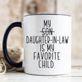 My Daughter In Law Is My Favorite Child Coffee Mug, Funny Mother In Law Gift, Father In Law Cup, Mothers Day Fathers Day Ideas, Mil Fil Presents, 11 15oz Ceramic Tea Cup