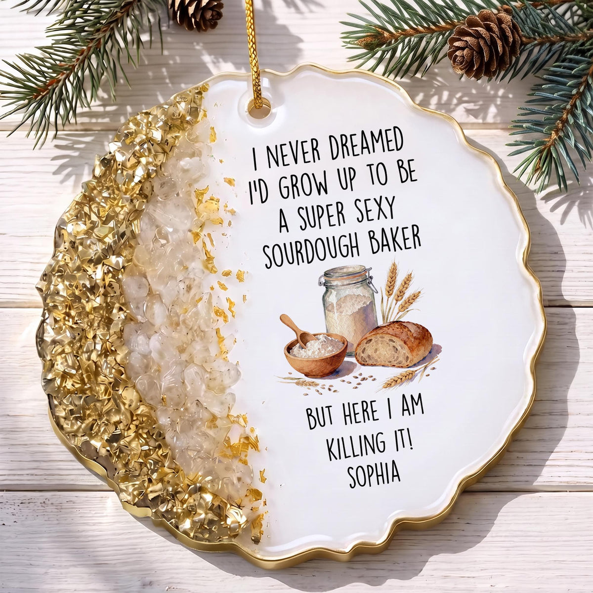 Funny Sourdough Baker Resin Ornament, Gift For Baking Lovers - 2